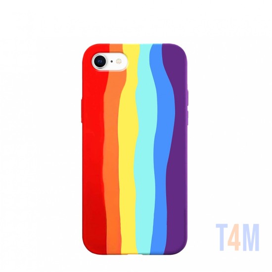 CAPA DE SILICONE ARCO-ÍRIS PARA  APPLE IPHONE 7/8